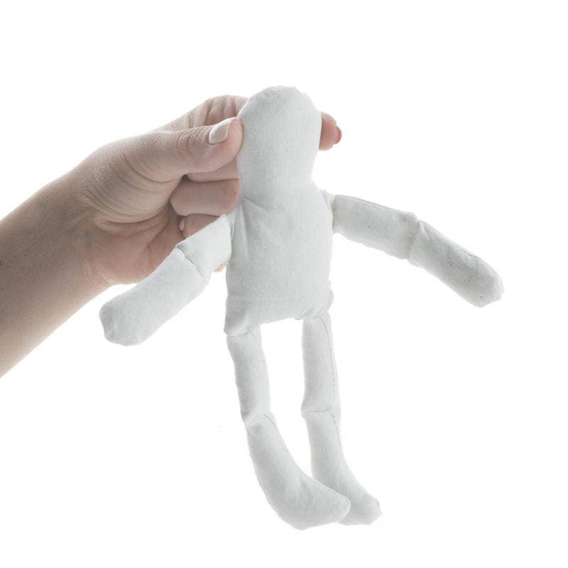 8" Pre-Stuffed Natural Muslin Doll Body, Small Fabric Craft Base for Handmade & Comfort Dolls