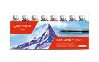 Studio Gouache Paint Set – Box of 8 x 10 ml Tubes, by Caran d’Ache