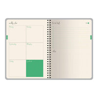 A6 ArtPlanner Spiral Weekly Diary, Black & White Hearts
