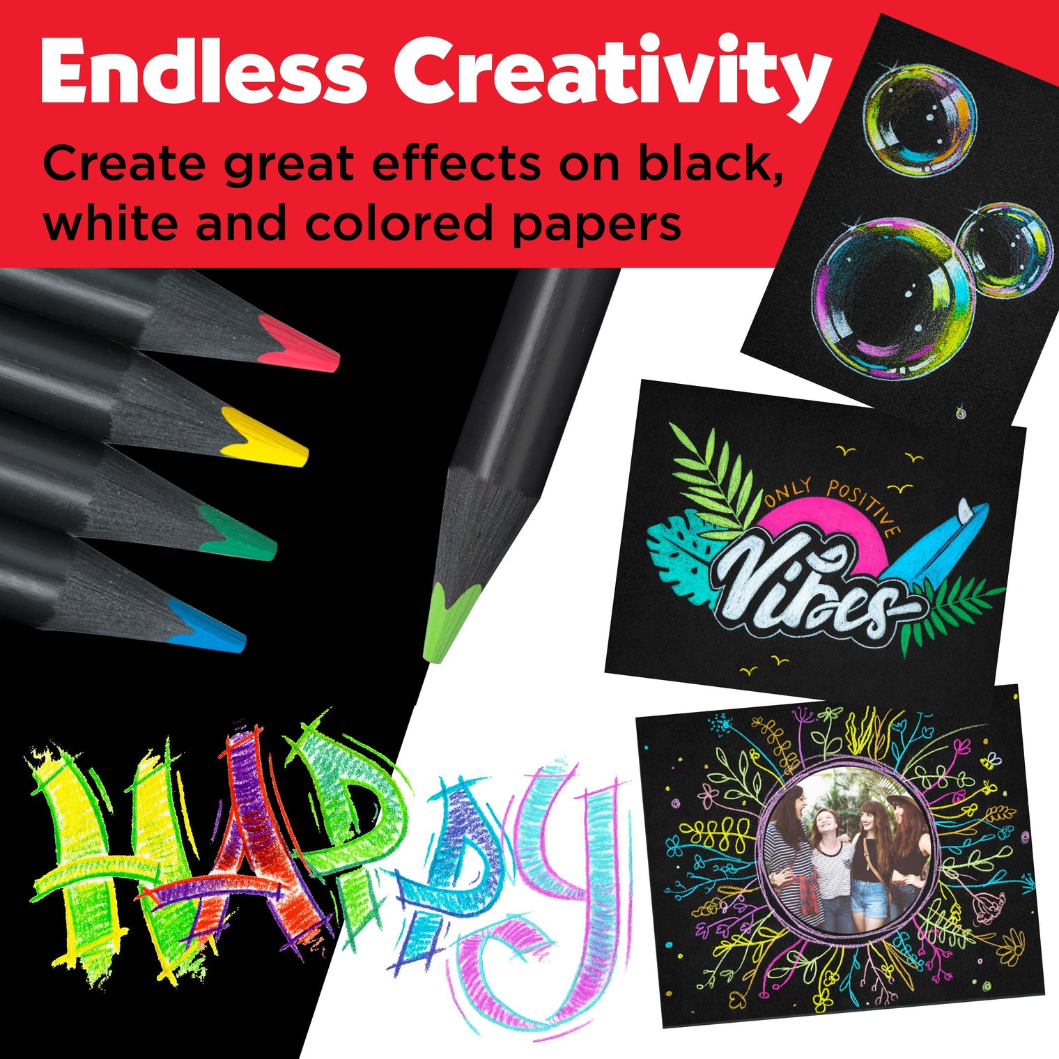 Black Edition Colored Pencils – Super Soft 12 Pack Gift Tin, by Faber-Castell