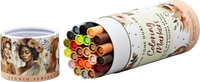Studio Series Dual-Tip Skin Tone Markers Set of 24 – Fine Tip & Brush Tip Illustration Markers