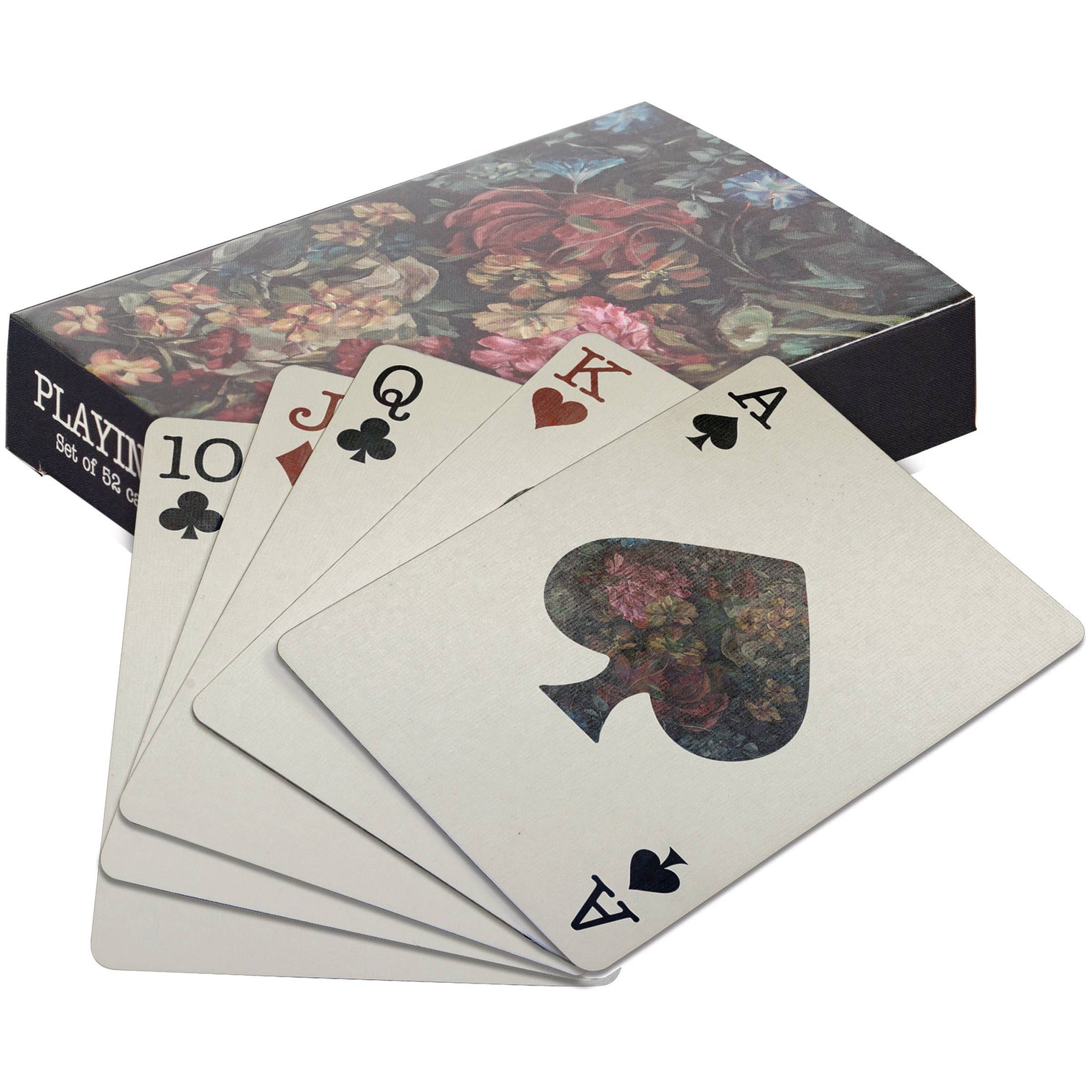 Moody Floral Playing Cards – 54 Card Watercolor Floral Deck, Primitives by Kathy