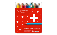 Caran d’Ache Swisscolor Water-Soluble Pencils – Set of 18 in Metal Box