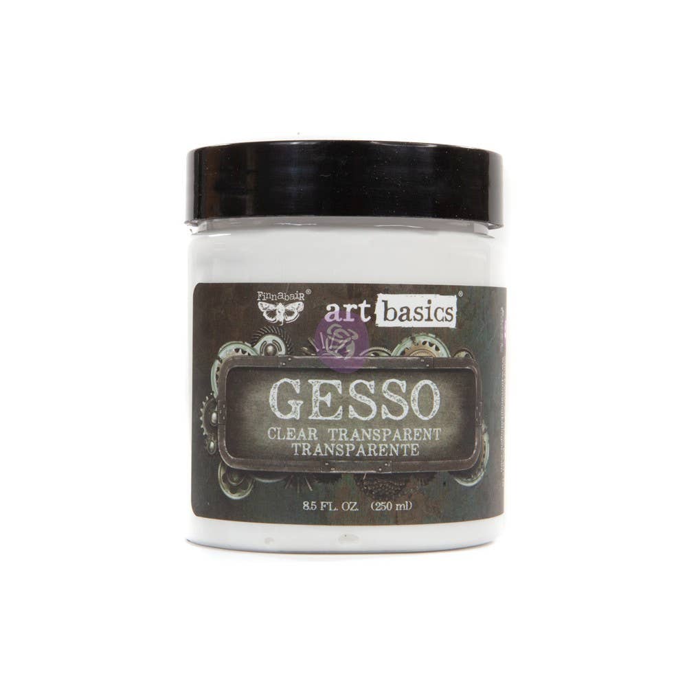 Prima Art Basics Clear Gesso 8.5 fl oz – Transparent Acrylic Primer for Mixed Media