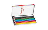 Caran d’Ache Set of 12 SWISSCOLOR Water-Soluble Pencils – Colored Pencil Set in Metal Box
