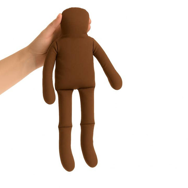 18" Pre-Stuffed Brown Muslin Doll Body, Soft Fabric Craft Base for Handmade & Comfort Dolls