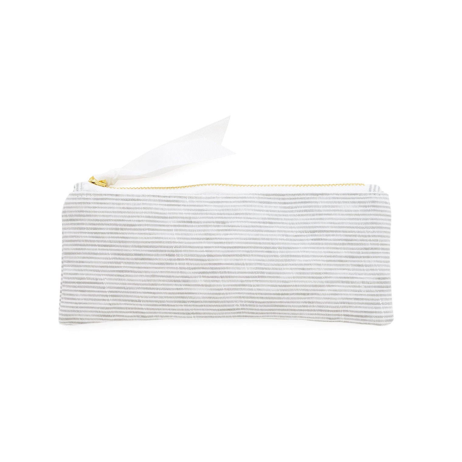 Shoreline Stripe Pencil Pouch – Fabric Zipper Case with Gold Zipper