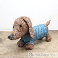 DIY Knitting Kit, Ria Dachshund – Dog Knitting Kit (30 cm Length)- 2.5 mm Knitting Needles NOT Included