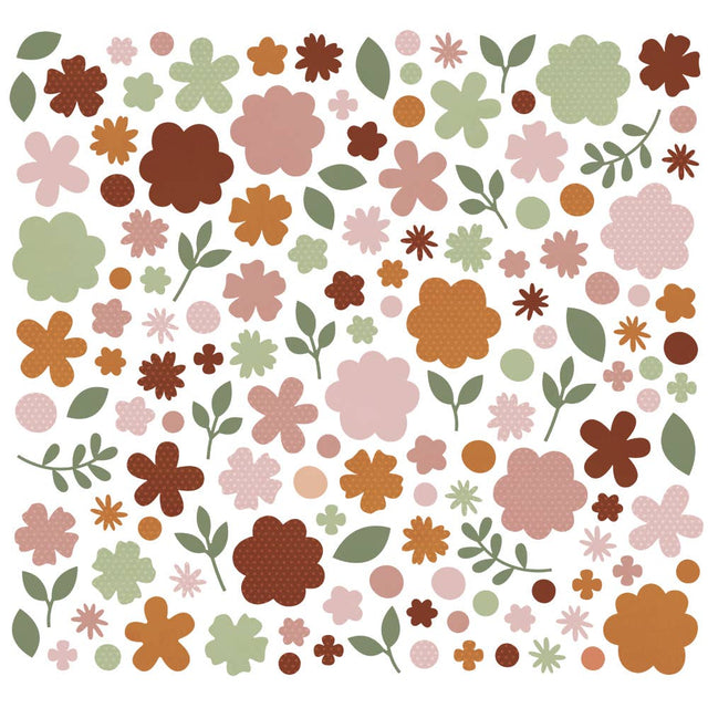 Simple Stories Color Vibe Flowers Bits & Pieces Boho – 143 Die-Cut Cardstock Floral Pieces