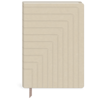 Fabric Journal Cream by Punch Studio, Velvet Hardcover Journal with Debossed Details & Ribbon Bookmark
