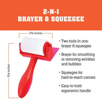 Mod Podge 2-n-1 Brayer & Squeegee Tool – Decoupage Smoothing Roller and Detail Press Tool