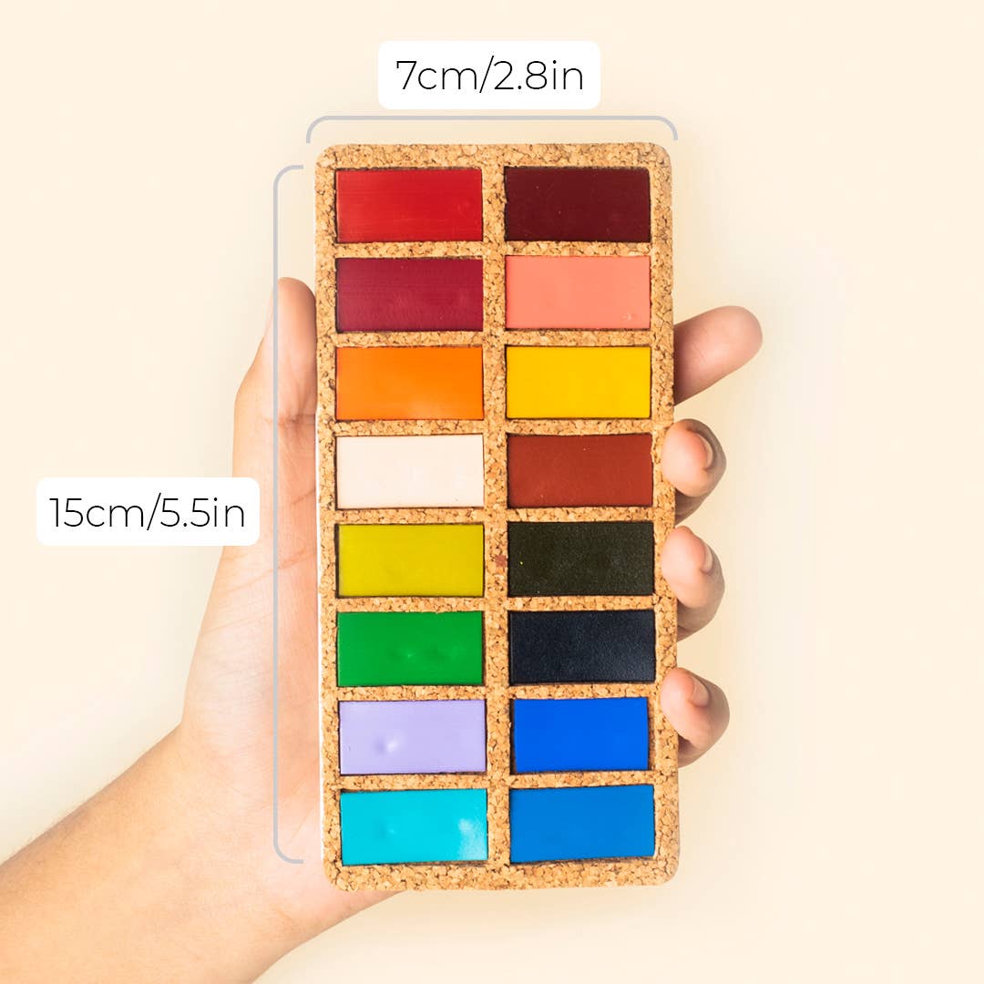 Spring Pans Watercolor Set – 16 Colors (Eco-Friendly, Handcrafted), by Viviva Colors