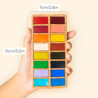 Spring Pans Watercolor Set – 16 Colors (Eco-Friendly, Handcrafted), by Viviva Colors