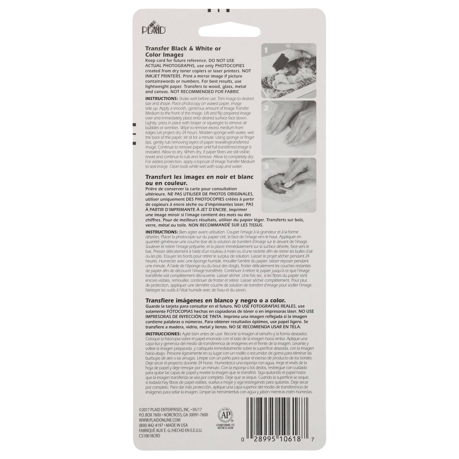 Mod Podge Clear Image Transfer Medium – 2 oz (Photo & Artwork Transfer Formula)