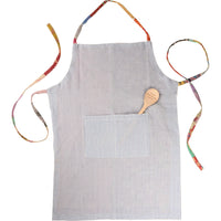Kantha Apron – Reversible Cotton Kitchen Apron with Pockets, Primitives by Kathy