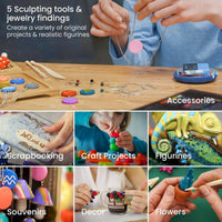 Arteza Oven Bake Clay Set 42 Colors (1oz each) with Tools and Accessories – Polymer Clay Craft Kit