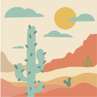 Zen Desert Meditative Paint by Number Kit – Easel Gift Set, Breathe People
