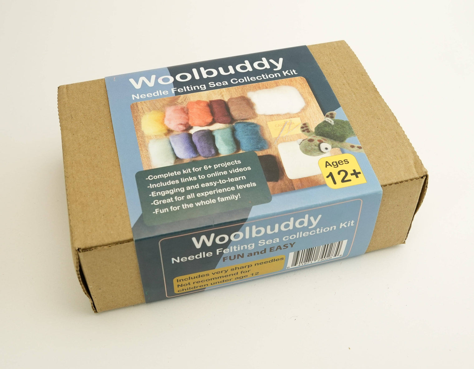 DIY Needle Felting Sea Collection Kit – 6 Ocean Animal Craft Set by Woolbuddy