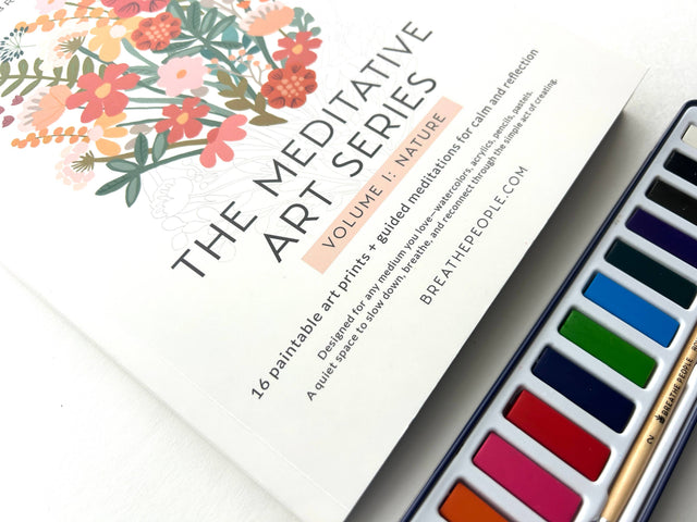 Meditative Art Book – 16 Pages Guided Creative Ritual Coloring & Reflection Workbook