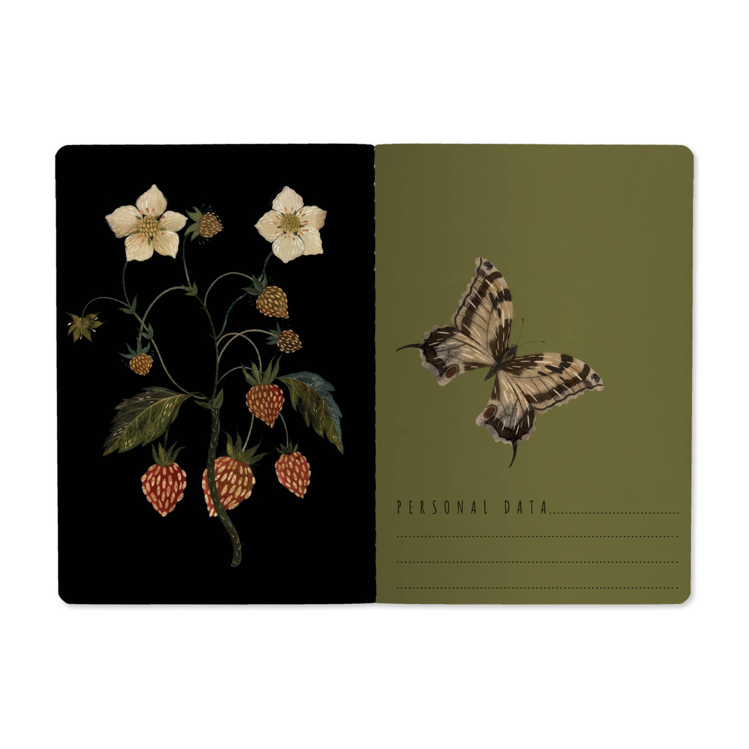 Forest Flowers Notebook – Ruled Journal 8.27 x 5.83 in, 40 Pages, BV by Bruno Visconti