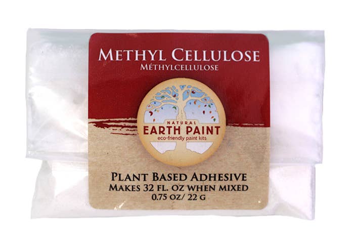 Methyl Cellulose Natural Adhesive – 3 oz Plant-Based Powder Binder, by Natural Earth Paint