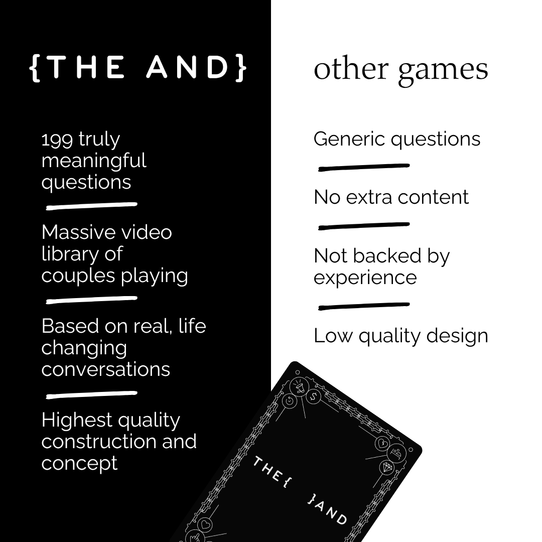 {THE AND} Couples Edition Card Game – 199 Deep Conversation Questions for Couples, Connection & Meaningful Communication