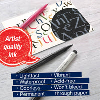 Pitt Artist Calligraphy Pens – Multi Color Set of 6 (2.5 mm Chisel Tip), by Faber-Castell