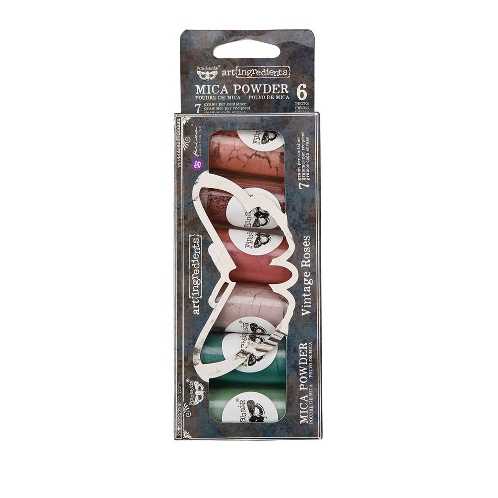 Prima Marketing Art Ingredients Mica Powder Set Vintage Roses – 6 x 7g Craft Pigment Powders