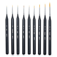 Mastercraft 9-Piece Miniature Painting Brush Set – Ultra Fine Detail Brushes for Models & Miniatures, by ARTIFY