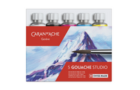 Caran d’Ache Gouache Studio Paint Box 5 x 10ml Tubes – Water-Based Gouache Set