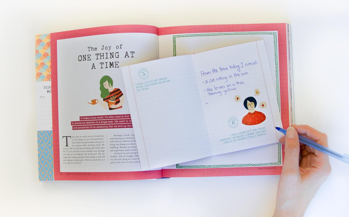 A Book That Takes Its Time, Interactive Mindfulness Book with Journals, Stickers, Collage Papers & Creative Activities