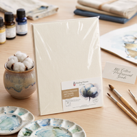 Healing Hearts & Crafts 300 GSM Cold Pressed 100% Cotton Watercolor Paper, 8.5 x 11 in, 25 Sheets