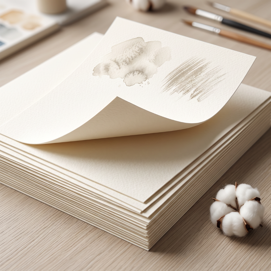 Healing Hearts & Crafts 300 GSM Cold Pressed 100% Cotton Watercolor Paper, 8.5 x 11 in, 25 Sheets