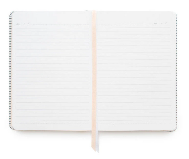 Tailored Journal, Chambray – Hardcover Lined Notebook with Gold Foil Interior & Ribbon Bookmark