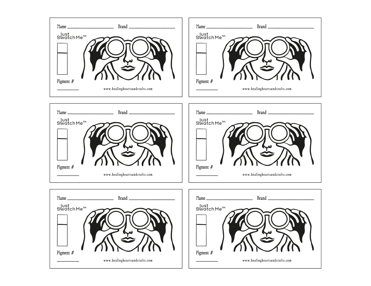 Just Swatch Me™ - Paint Swatch Card Template (Digital Downloads_ Style 01)