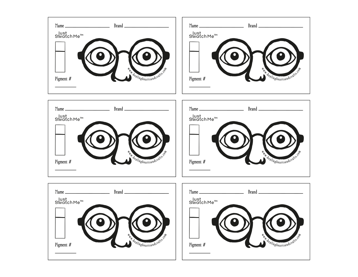 Just Swatch Me™ - Paint Swatch Card Template (Digital Downloads_ Style 03)