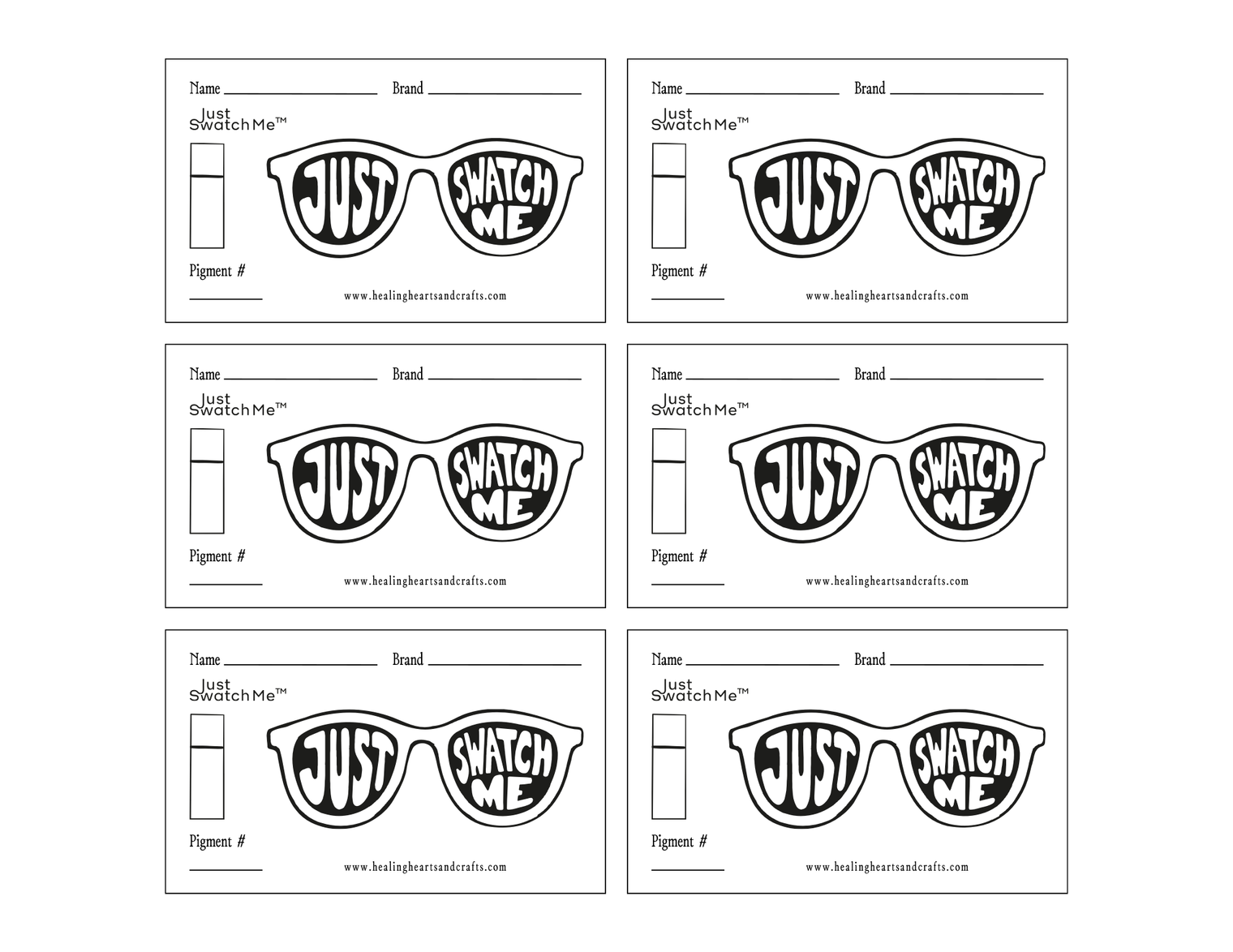 Just Swatch Me™ - Paint Swatch Card Template (Digital Downloads_ Style 04)