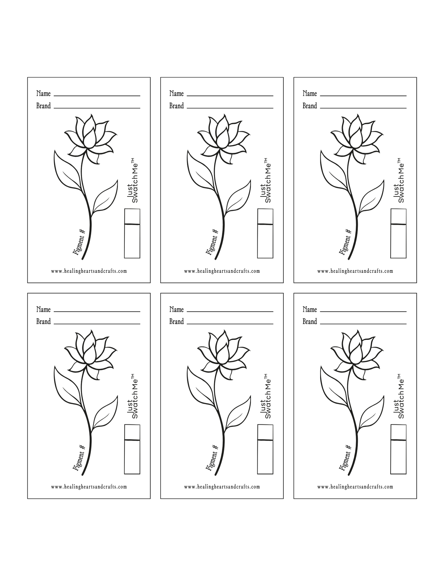 Just Swatch Me™ - Paint Swatch Card Template (Digital Downloads_ Style 05)