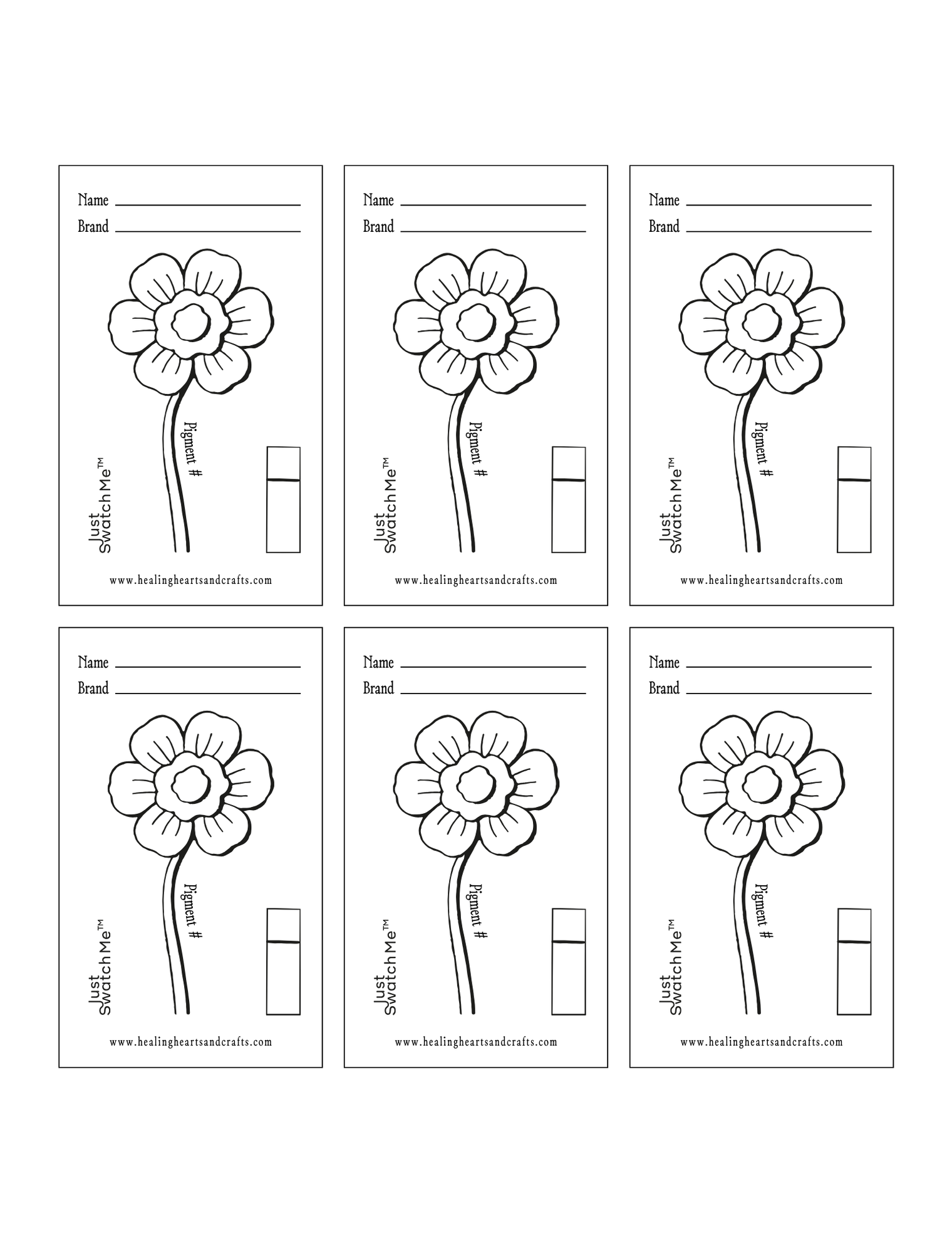 Just Swatch Me™ - Paint Swatch Card Template (Digital Downloads_ Style 07)