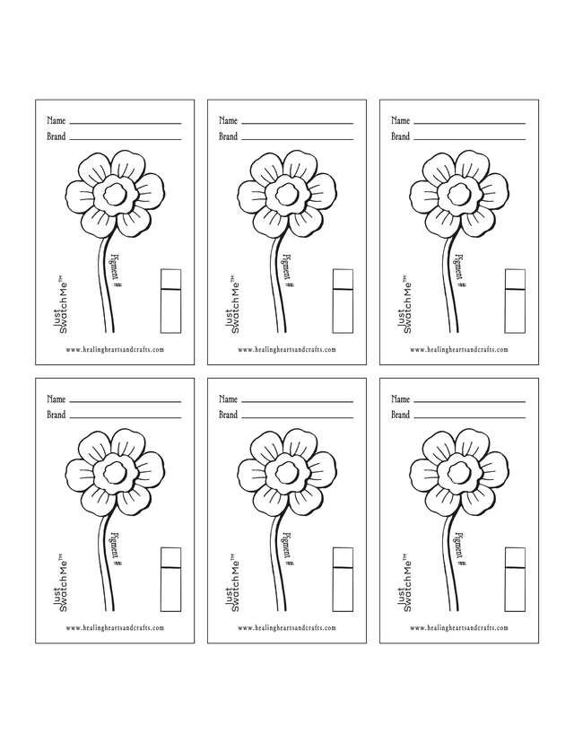 Just Swatch Me™ - Paint Swatch Card Template (Digital Downloads_ Style 07)