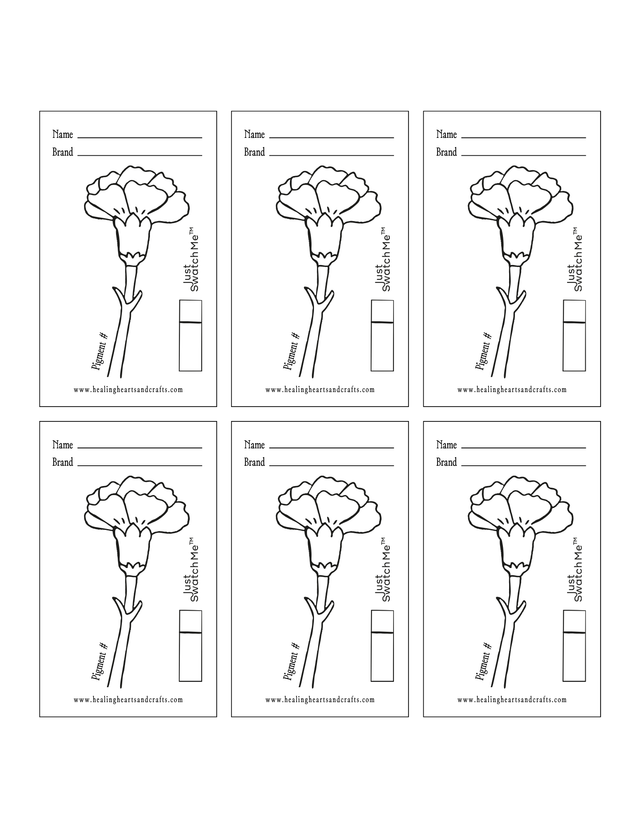Just Swatch Me™ - Paint Swatch Card Template (Digital Downloads_ Style 08)