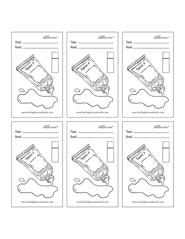 Just Swatch Me™ - Paint Swatch Card Template (Digital Downloads_ Style 09)
