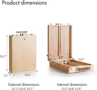 Adjustable Beechwood Tabletop Easel Box – Portable Wooden Sketch Box Easel, by Artify