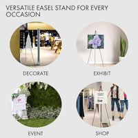 64" Sign Easel Stand – Portable Tripod Display for Signs, Posters & Canvas, by Artify