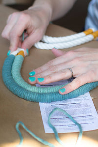 A Branch & Cord DIY Macrame Rainbow Kit, Sunset– Beginner Craft Kit with Materials