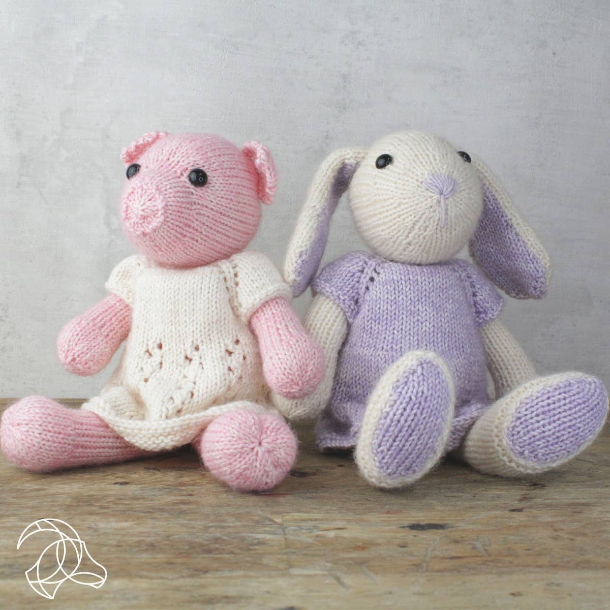 DIY Knitting Kit Chloe Hare – Animal Doll Knitting Kit (25 cm Height)- 3 mm Knitting Needles NOT Included
