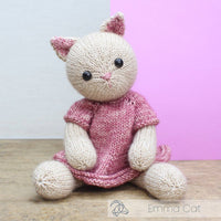 DIY Knitting Kit, Emma Cat – Yarn Craft Kit with Pattern- Knitting Needles NOT Included
