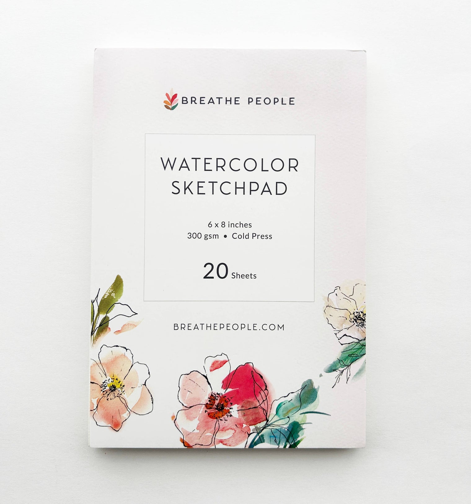 Watercolor Sketch Pad for Creative Practice – 6x8 Cold Press Paper Pad (20 Sheets)