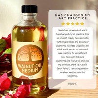 Organic Walnut Oil – 8 oz Refined Artist Medium, by Natural Earth Paint