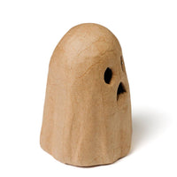 Paper Mache Halloween Ghost – 5-1/4" Unfinished No-Face Cutout DIY Craft Figure